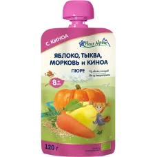 FLEUR ALPINE ПЮРЕ ЯБЛУКО,ГАРБУЗ,МОРКВА,КІНОА 120МЛ